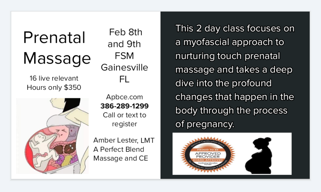 Prenatal massage